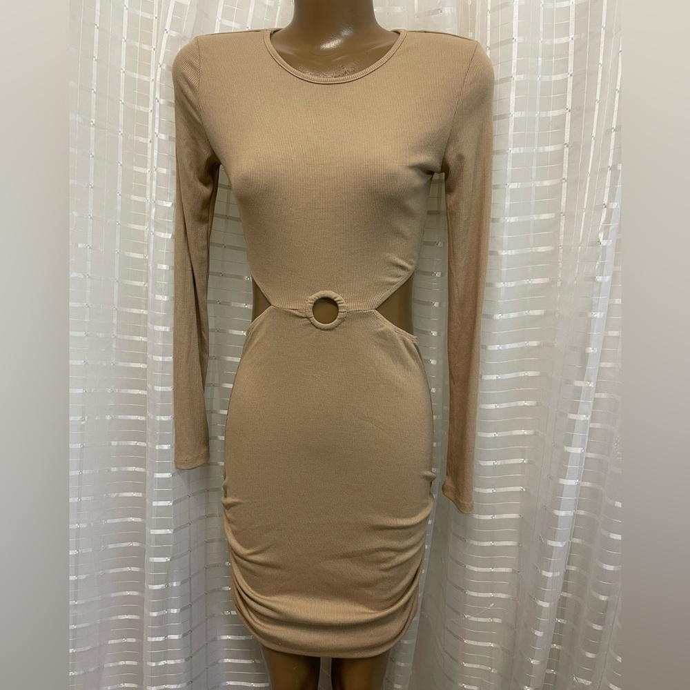 Brown Princess Polly cut out dress